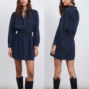 Rails Shawna Mini Dress Small Dark Vintage Blue